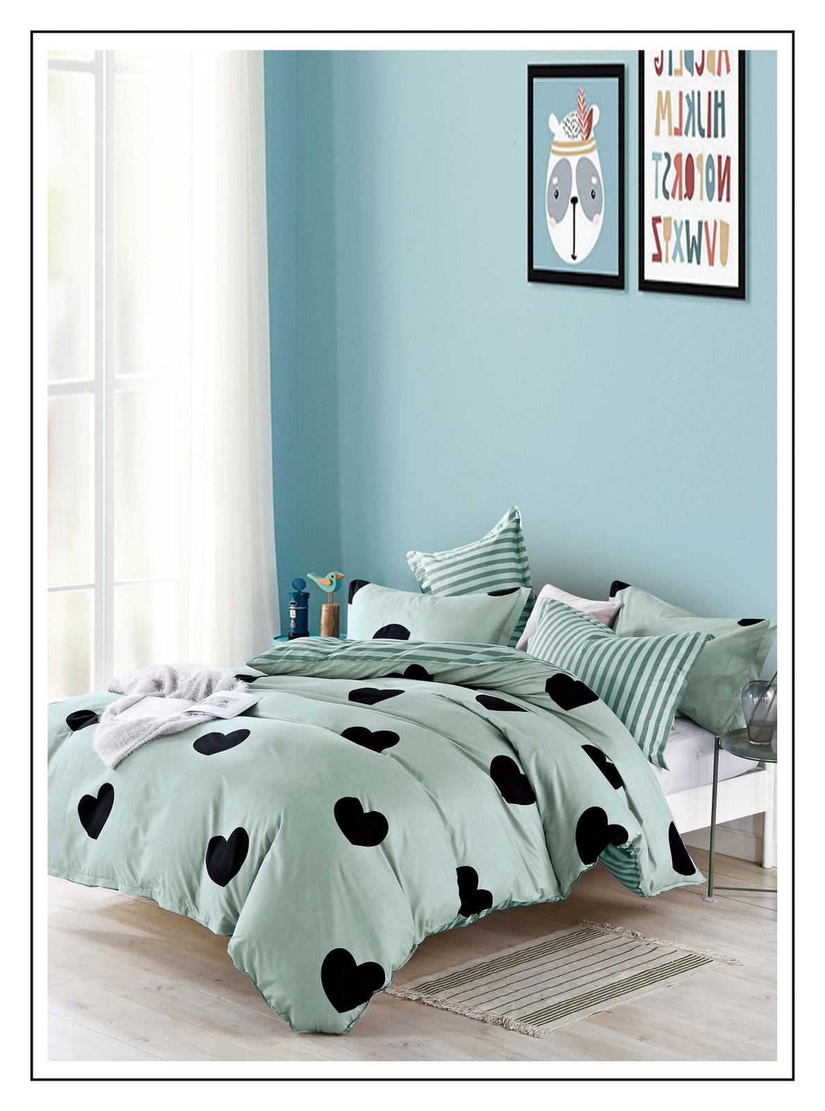Lenjerie din bumbac satinat Single S001