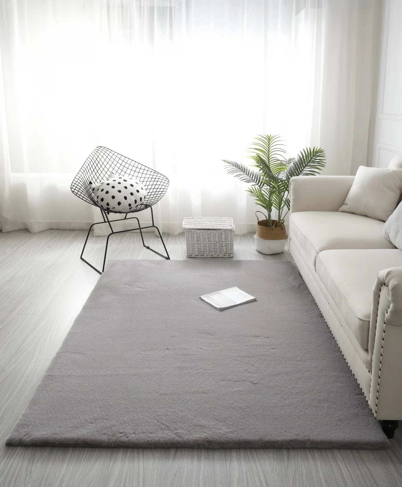 Covor blanita ecologica gri antiderapant SL070