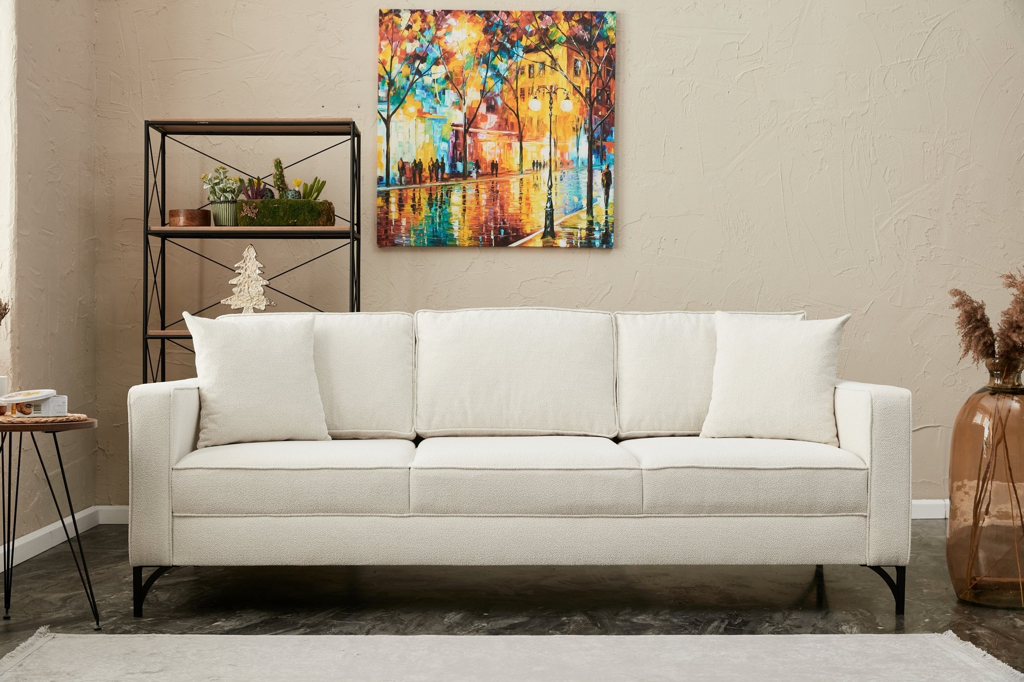 Canapea 3 Locuri Berlin - Cream Black