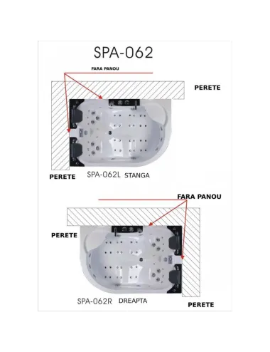 Cada cu hidromasaj SPA-062 - stanga - 4