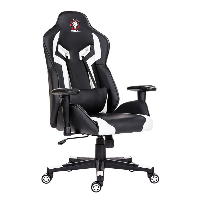 Scaun gaming Venom, negru cu alb  - 5