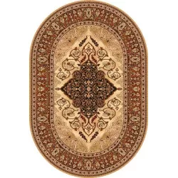 Covor lana oval Bursztyn culoare chihlimbar - 1