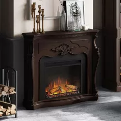 SEMINEU GALA ROYAL WALNUT CU FOCAR ELECTRIC POWERFLAME 23 INCH  - 2