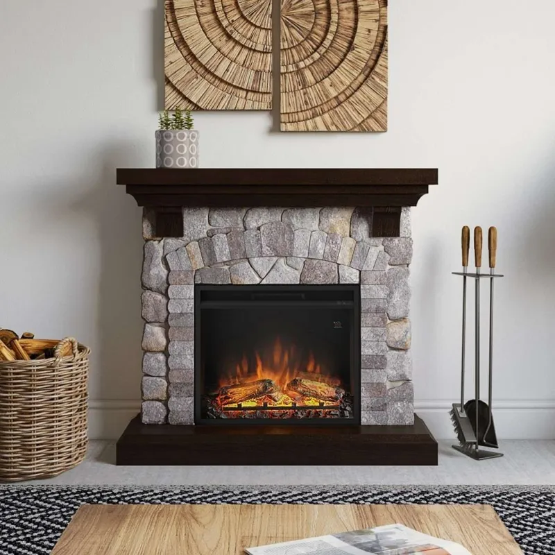 SEMINEU REINO ROCK GREY CU FOCAR ELECTRIC POWERFLAME 23 INCH  - 2