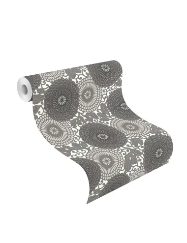 Tapet cu mandale gri 759020  - 3