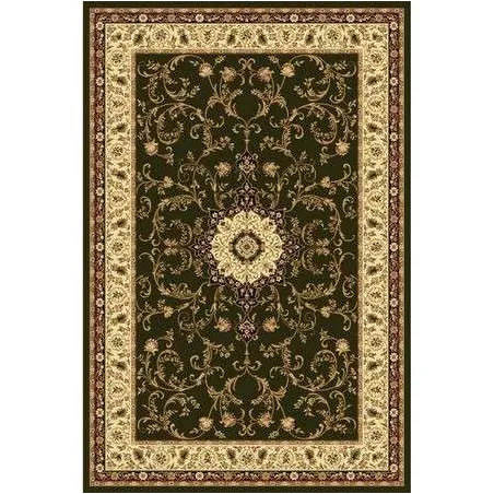 Covor clasic lotus verde floral 523  - 1