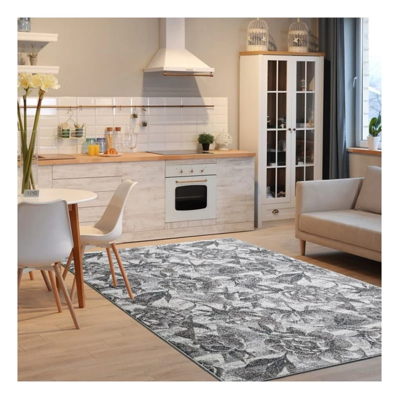 Covor Beenom cu model floral gri-bej 1016-155  - 1