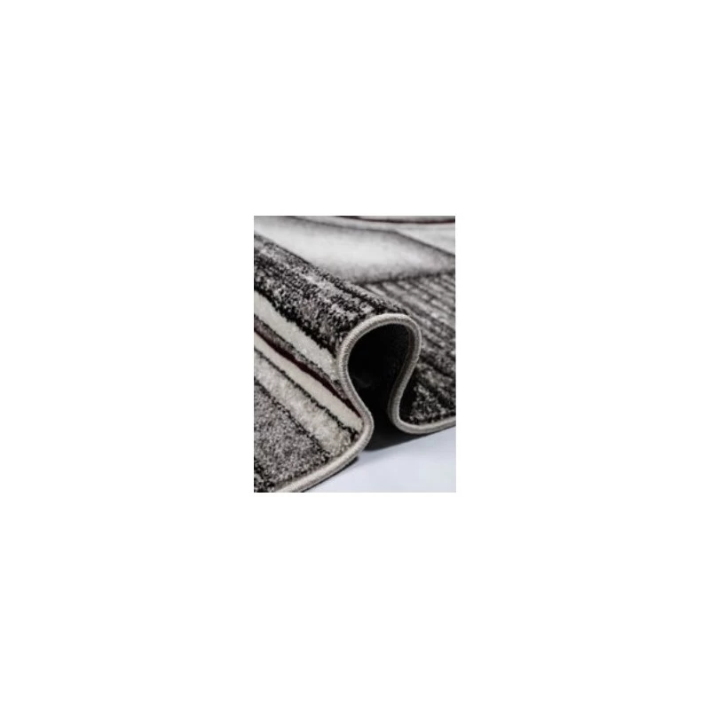 Covor Phoenix model cercuri gri-negru 3025-244  - 2