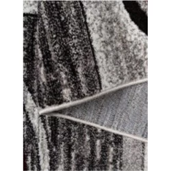 Covor Phoenix model cercuri gri-negru 3025-244  - 3