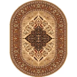 Covor lana oval Leyla Chihlimbar - 1