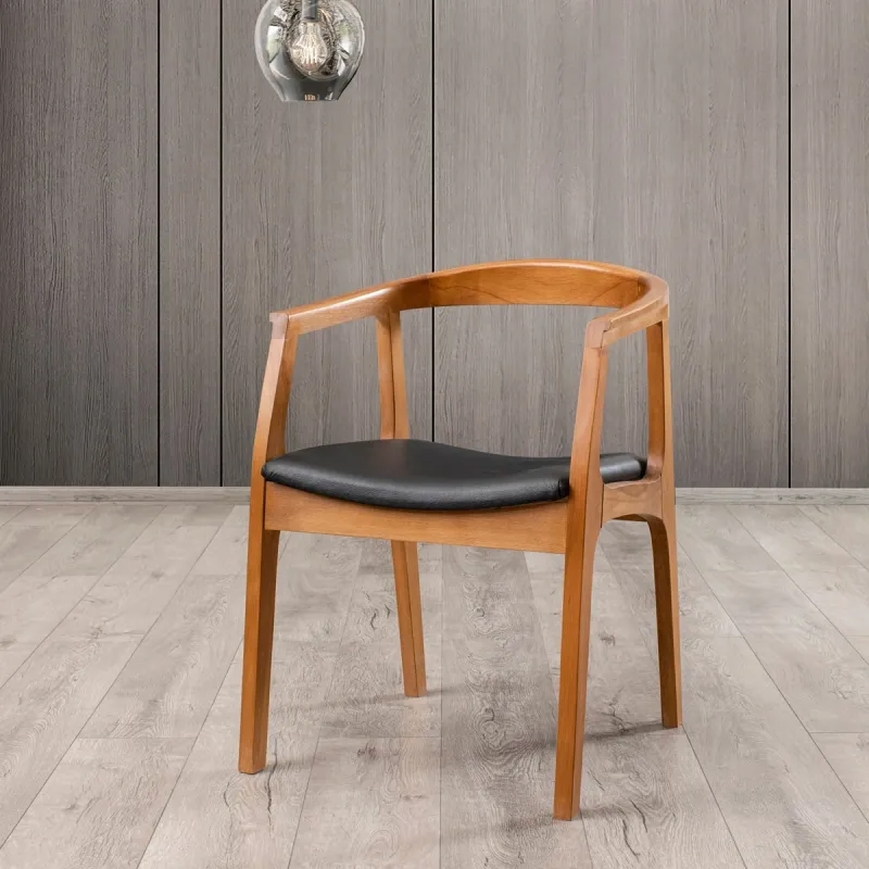 Scaun sufragerie Albero44 Walnut-Black  - 1