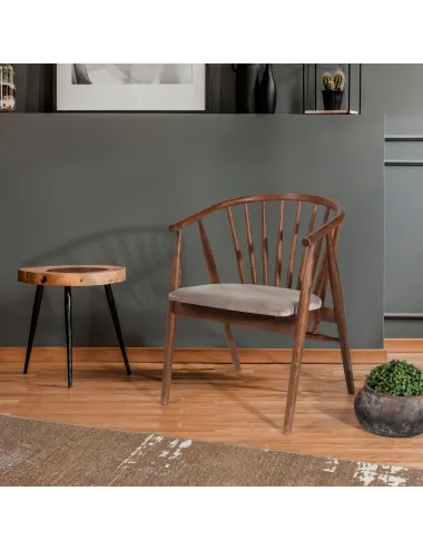 Scaun Sufragerie Albero48 Walnut Beige - 1