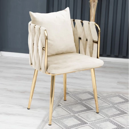 Scaun Sufragerie Ivy Gold - Cream  - 1