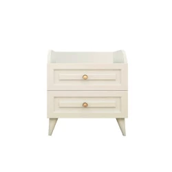Noptiera cu doua sertare culoare alb Tango 601 - White  - 2