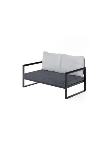 Canapea de gradina cu 2 locuri  Gri-Negru MTLBHC120002  - 1
