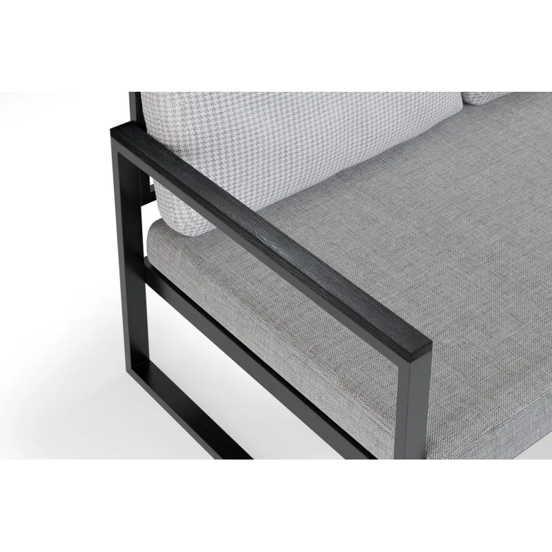 Canapea de gradina cu 2 locuri Bej-Negru MTLBHC120003  - 3