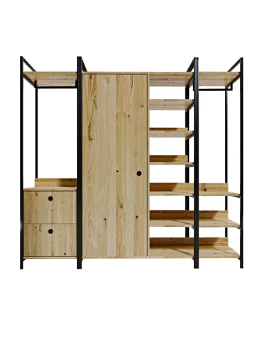 Dulap modern stil industrial culoare stejar Okan - L600  - 5