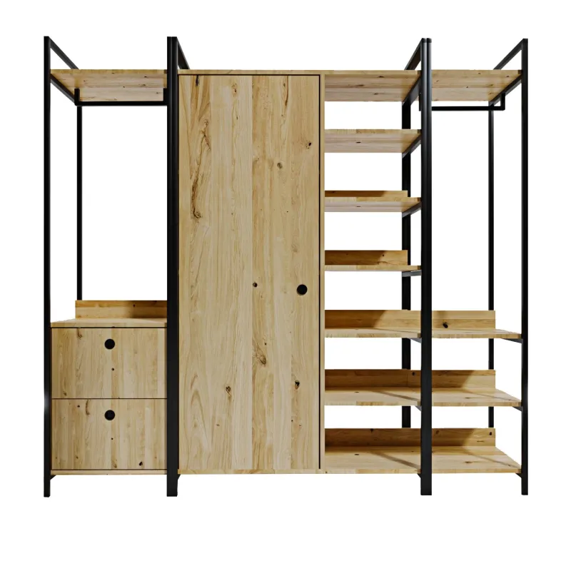 Dulap modern stil industrial culoare stejar Okan - L600  - 5
