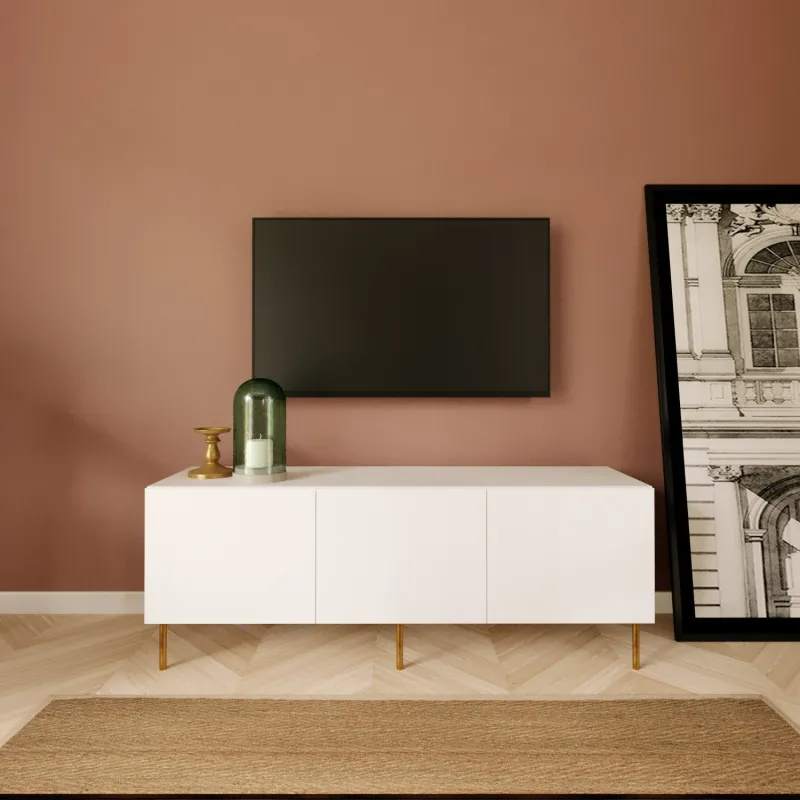 Comoda TV culoare alb 150 X 40 X 40 Sezer - L3015  - 1