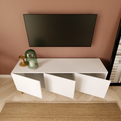 Comoda TV culoare alb 150 X 40 X 40 Sezer - L3015 - 3