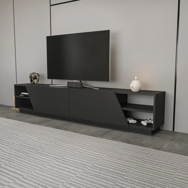 Comoda TV moderna Rhodes - Anthracite 240 X 37.1 X 47.4  - 2