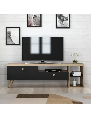 Comoda TV Culoare Stejar 150 X 47 X 35 Parion - Black - 1