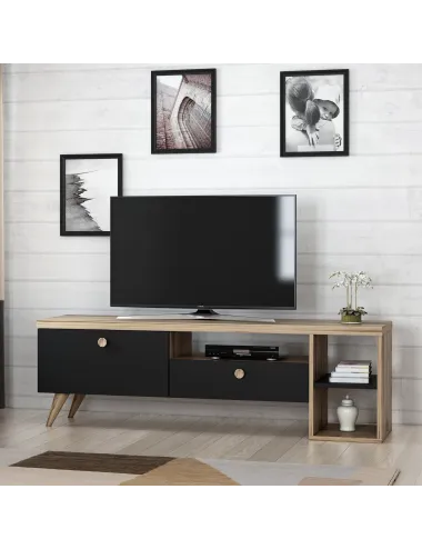 Comoda TV Culoare Stejar 150 X 47 X 35 Parion - Black - 2