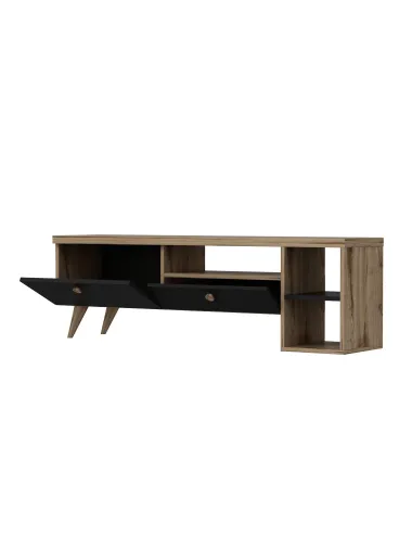 Comoda TV Culoare Stejar 150 X 47 X 35 Parion - Black  - 5
