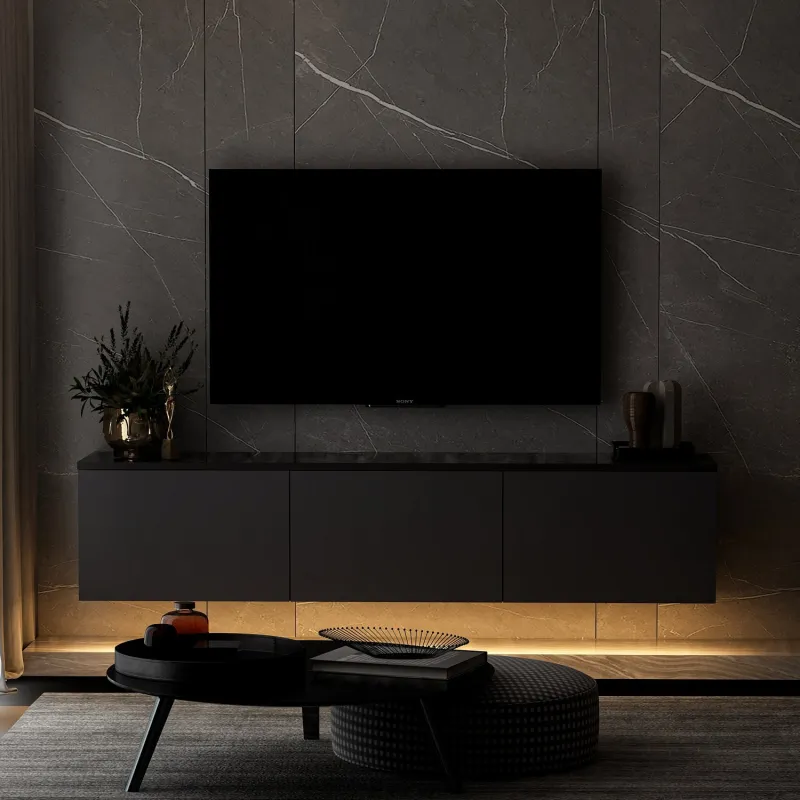 Comoda TV 160 X 35 X 32 Neon Illuminated - Anthracite  - 1