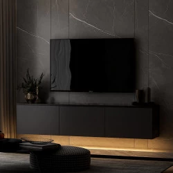Comoda TV 160 X 35 X 32 Neon Illuminated - Anthracite - 2
