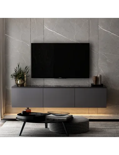 Comoda TV 160 X 35 X 32 Neon Illuminated - Anthracite  - 4
