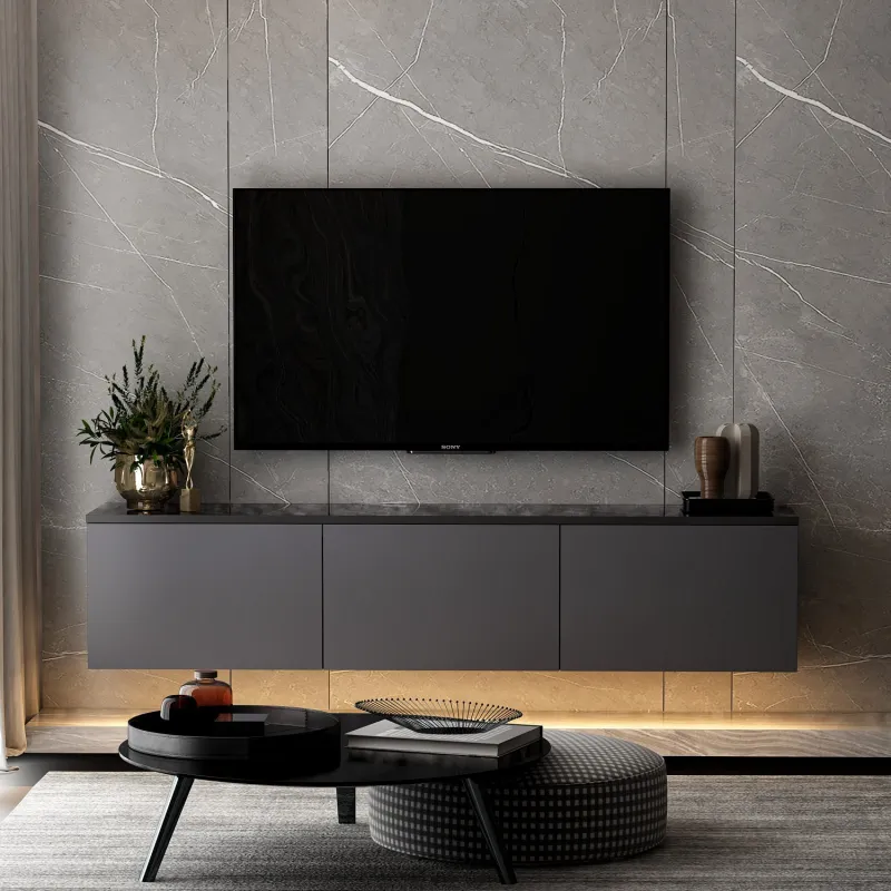 Comoda TV 160 X 35 X 32 Neon Illuminated - Anthracite  - 4