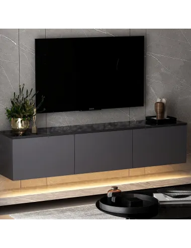 Comoda TV 160 X 35 X 32 Neon Illuminated - Anthracite  - 6