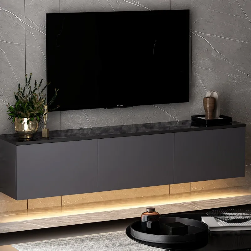 Comoda TV 160 X 35 X 32 Neon Illuminated - Anthracite  - 6