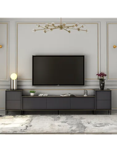 Comoda TV Stil Modern 180 X 45.2 X 35 Imaj - Anthracite - 1