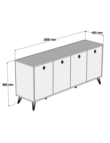 Comoda TV 180 X 80 X 45 Elite 1612  - 5