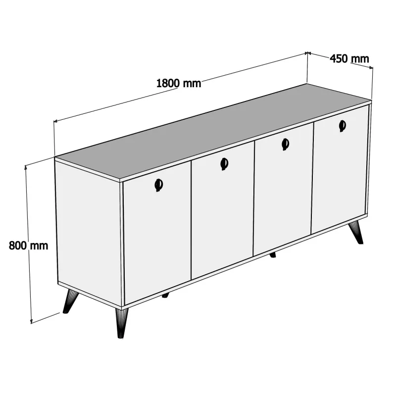 Comoda TV 180 X 80 X 45 Elite 1612  - 5