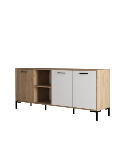 Dulap Living culoare Stejar cu Alb 180 X 80 X 45 Auriuora - 1634  - 4
