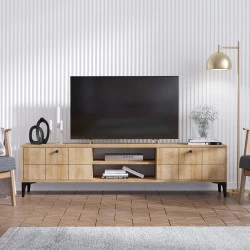 Comoda TV moderna Culoare Stejar 180 X 55 X 31 Hera - 1