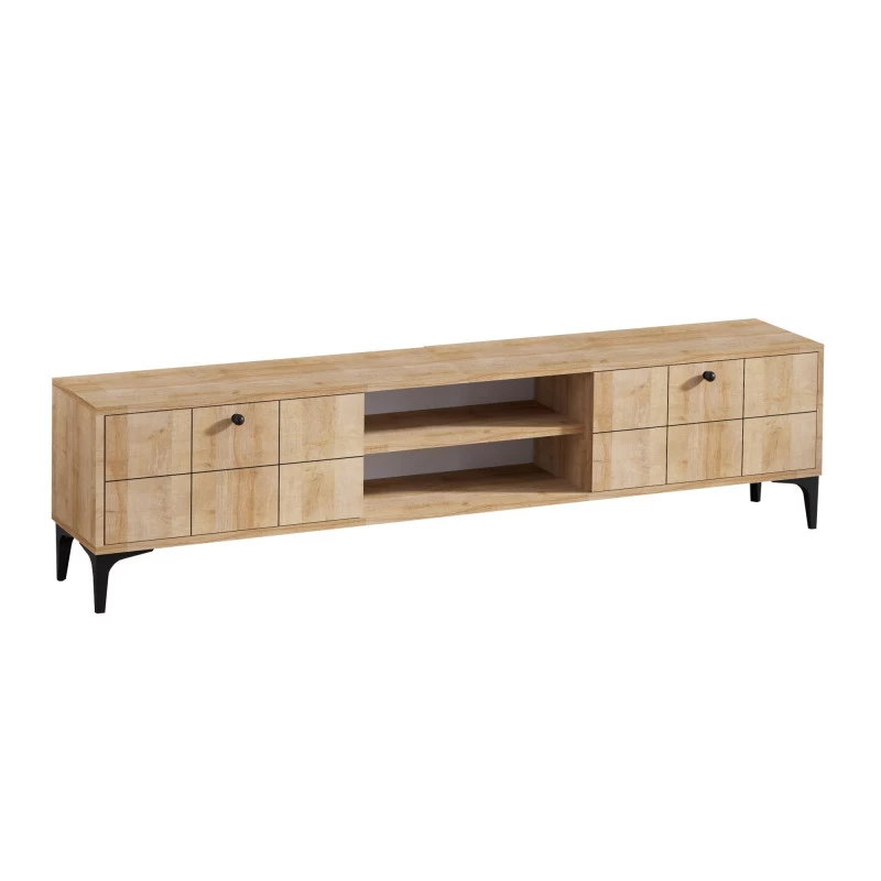 Comoda TV moderna Culoare Stejar 180 X 55 X 31 Hera  - 3