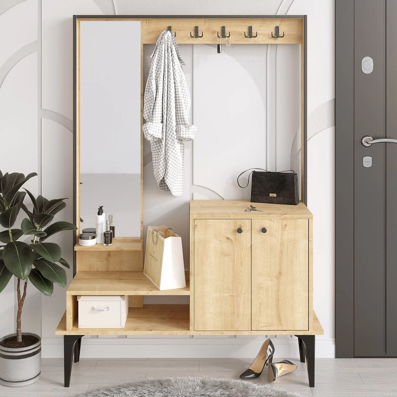 Cuier Culoare Stejar 114 X 170 X 35 Andy  - 1