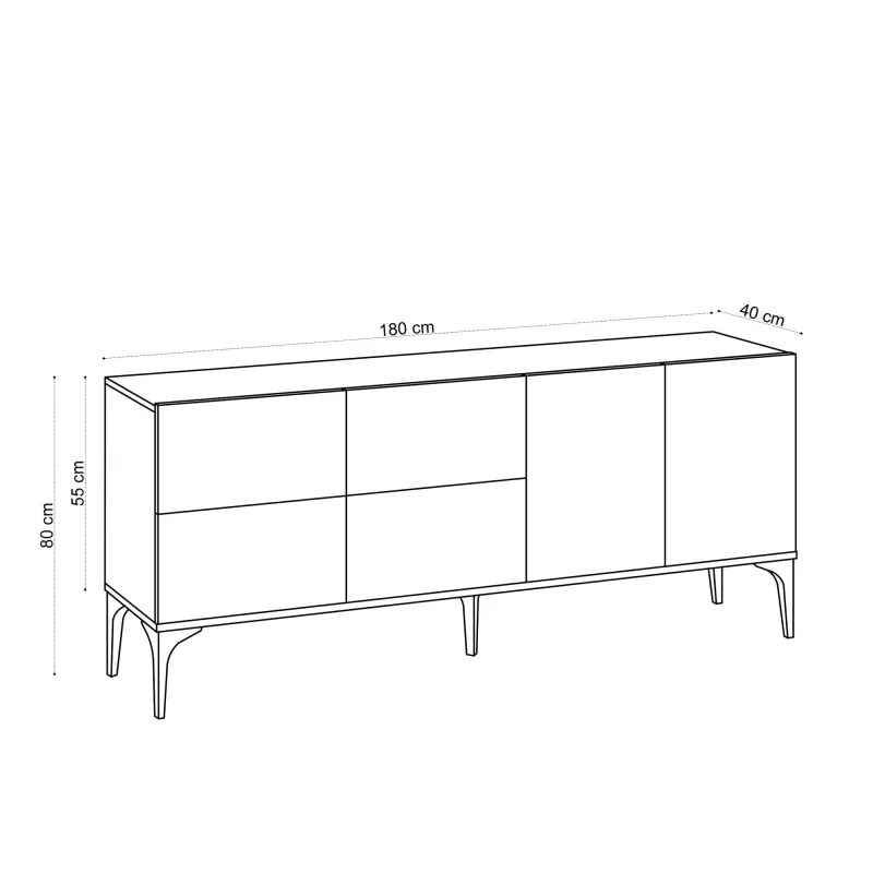 Dulap Living Laika - Sapphire Oak 180 X 80 X 40  - 5