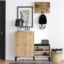 Cuier cu dulap Bred culoare Stejar - 1