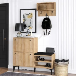 Cuier cu dulap Bred culoare Stejar - 2
