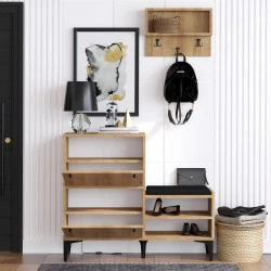 Cuier cu dulap Bred culoare Stejar  - 3
