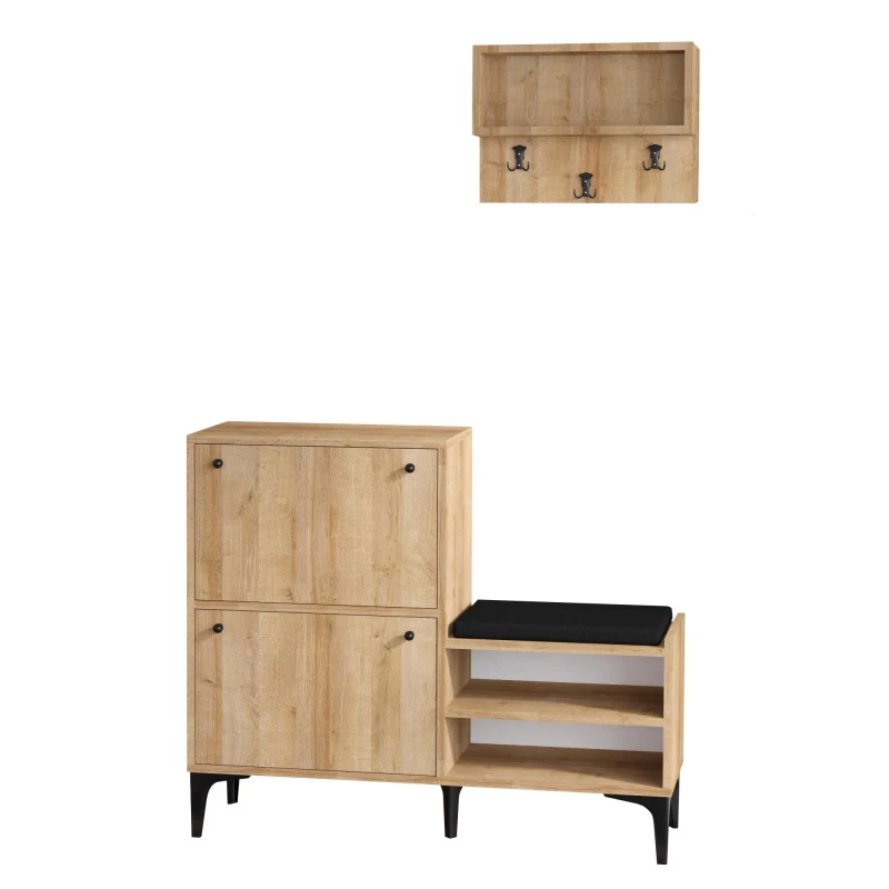 Cuier cu dulap Bred culoare Stejar  - 4