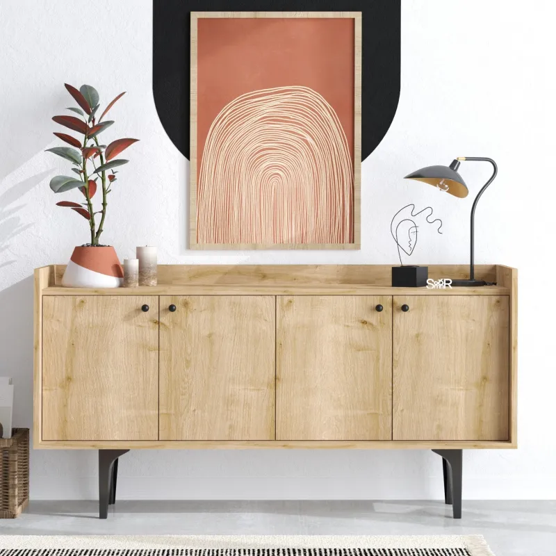 Dulap Living 150 X 80 X 40 Navi Culoare Stejar  - 3