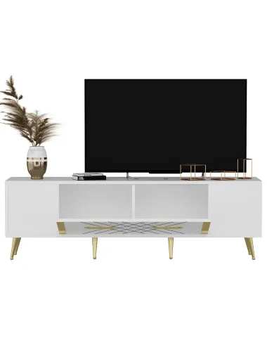 Comoda TV 150 X 48.2 X 35 Detas - White, Gold  - 5