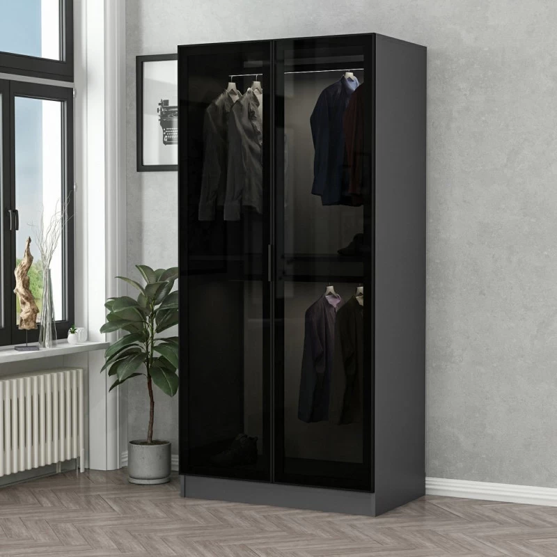 Dulap modern 90 X 210 X 52 Kale Glass Anthracite - 210  - 1