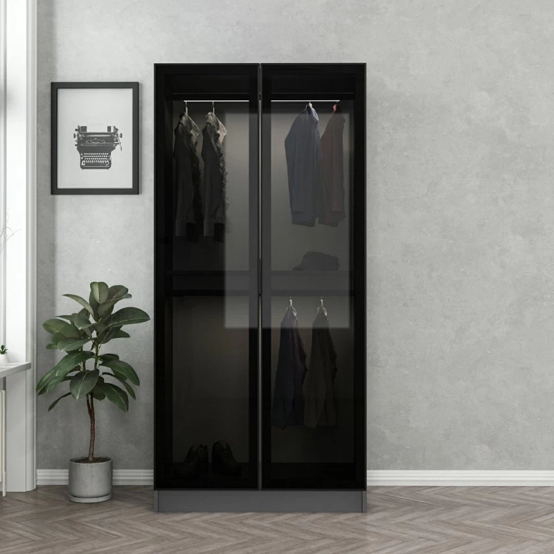 Dulap modern 90 X 210 X 52 Kale Glass Anthracite - 210  - 2